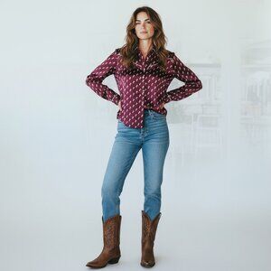 Panhandle 22S-6465 Western Pearl Button Shirt Size Medium